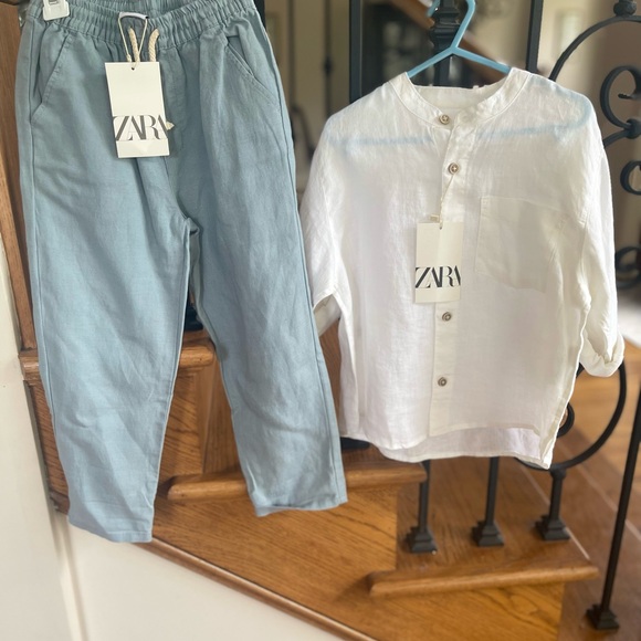 Zara White and Blue Outfit Set - Picture 2 of 5